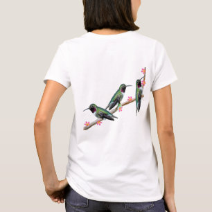 Drei Hummingvögel auf einem Ast Floss Silt T-Shirt