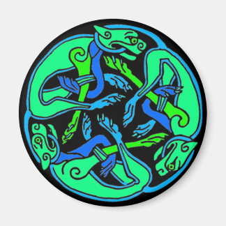 Drei Hunde Celtic Knot Magnet