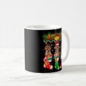 Drei Hunde der Santa Reindeer Elf Cockapoo in Chri Kaffeetasse (VorderseiteRechts)
