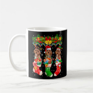 Drei Hunde der Santa Reindeer Elf Cockapoo in Chri Kaffeetasse