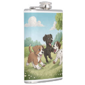 Drei Hunde Flachmann (Rechts)