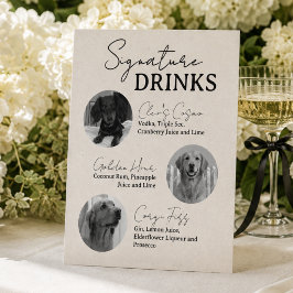 Drei-Hunde-Hochzeits-Signature-Drinks-Bar-Schild Sockelschild