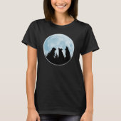 Drei Hunde nachts T-Shirt (Vorderseite)