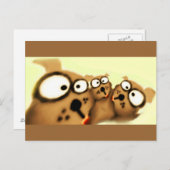 Drei Hunde Postkarte (Vorne/Hinten)