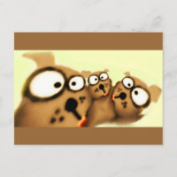 Drei Hunde Postkarte