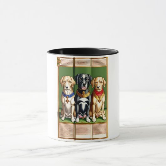 Drei Hunde Tasse (Zentrum)