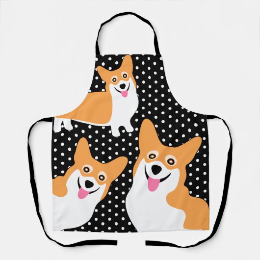 Drei Hunger Corgis Funny Schürze (Vorderseite)