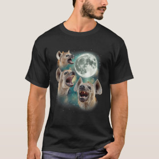 Drei Hyänen Mond 3 lachende Hyänen heulendes Meme T-Shirt