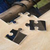 Drei Hyazinth-Macaws auf Zaun Puzzle (Seite)