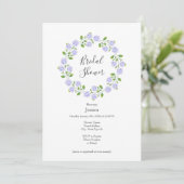 Drei Hydrangeas Wasserfarben-Blumenreath Einladung (Stehend Vorderseite)