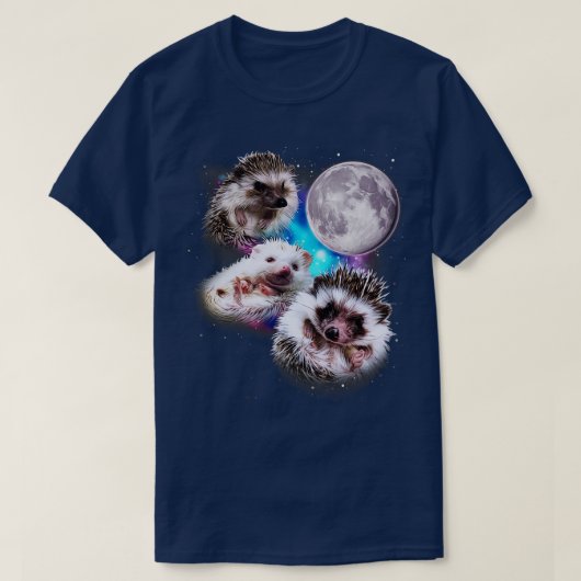 Drei Igel heulen am Mond T-Shirt (Design vorne)