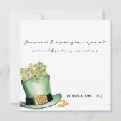 Drei Irish St Patrick's Day Leprechaun Hats Karte (Rückseite)