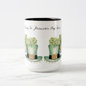 Drei Irish St Patrick's Day Leprechaun Hats Zweifarbige Tasse (Mittel)