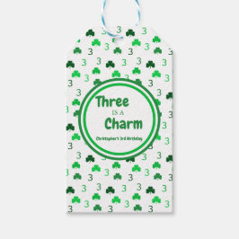 Drei ist ein Charm St Patrick's Day 3. Geburtstag Geschenkanhänger