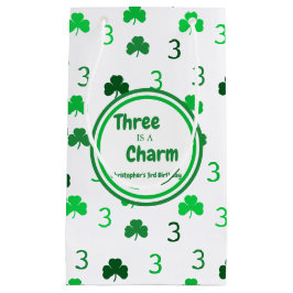 Drei ist ein Charm St Patrick's Day 3. Geburtstag Kleine Geschenktüte
