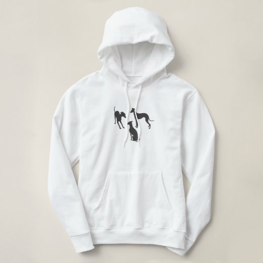 Drei italienische Windhunde Hoodie (Design vorne)