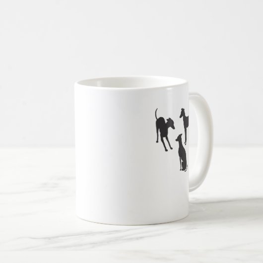 Drei italienische Windhunde Kaffeetasse (VorderseiteRechts)