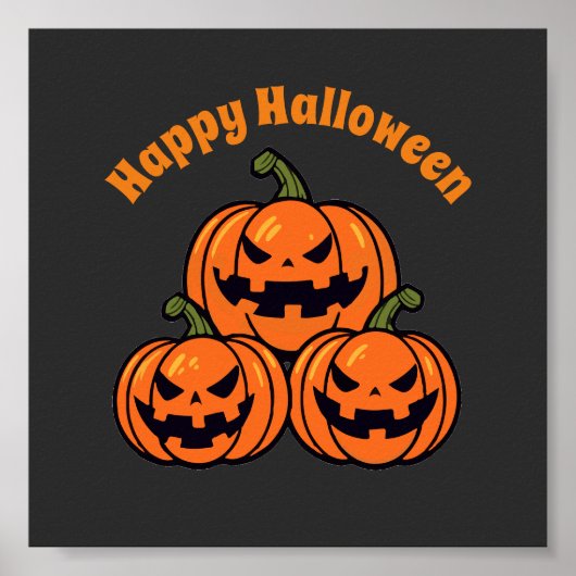 Drei-Jack-Kürbis Poster (Vorne)