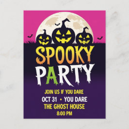 Drei Jack O'Lantern Gruselparty Feiertagspostkarte