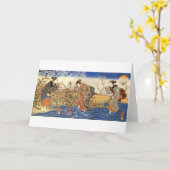 Drei japanische Frauen Karte (Gelbe Blume)