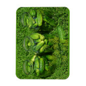 Drei Jars Gurken und Dill on Grass Magnet (Vertikal)