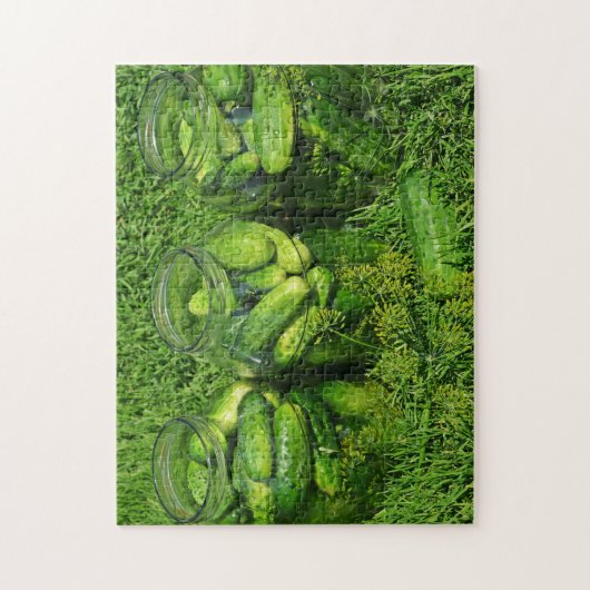 Drei Jars Gurken und Dill on Grass Puzzle (Vertikal)