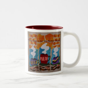"Drei Joes, zum zu gehen" Kaffee-Tasse Zweifarbige Tasse