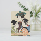 Drei junge Kabuki Schauspieler Kitagawa, Utamaro a Postkarte (Stehend Vorderseite)