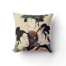 Drei junge Männer und Frauen von Utamaro Kitagawa