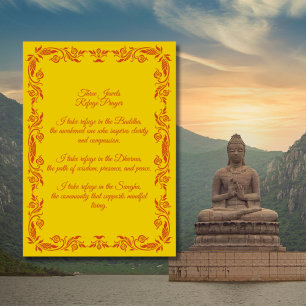 Drei Juwelen Zuflucht Buddhistisch Minimalistisch Poster