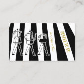 Drei Kaffeemaschinen gestreift Kaffee Visitenkarte (Vorderseite)