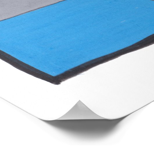 Drei Kakteen in Töpfen, niedliche, naive Kunst Poster (Ecke)