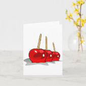 Drei kandierte Äpfel-Mitteilungskarten Karte (Gelbe Blume)