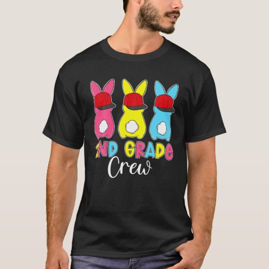 Drei Kaninchen Bunny 2nd Grade Crew Osterfest Kind T-Shirt (Vorderseite)
