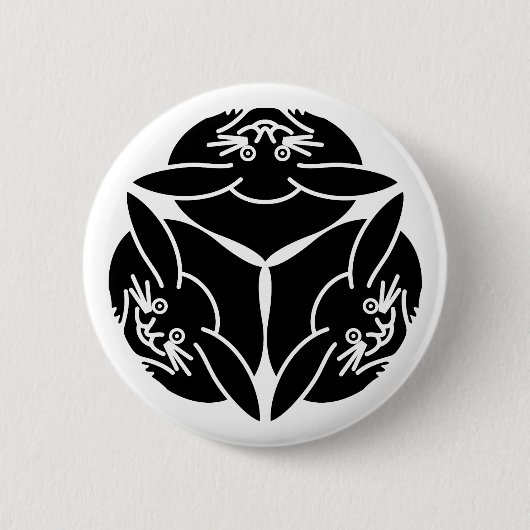 Drei Kaninchen Button (Vorderseite)