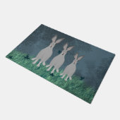 Drei Kaninchen Doormat Fußmatte (Schrägansicht)