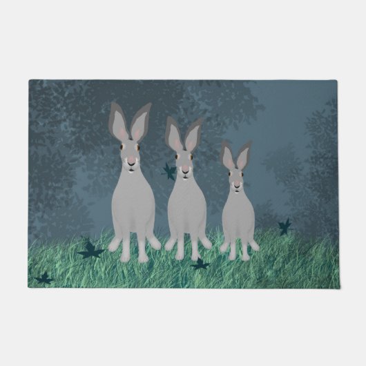Drei Kaninchen Doormat Fußmatte (Vorderseite)