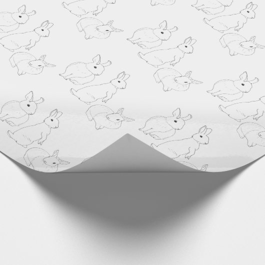 Drei Kaninchen Geschenkpapier (Ecke)
