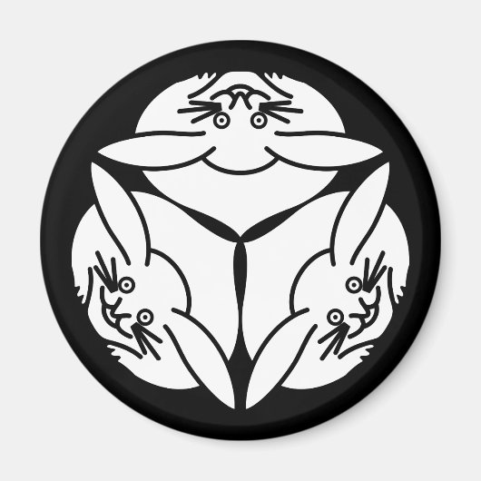 Drei Kaninchen Magnet (Vorne)