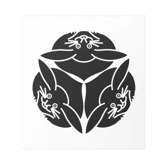 Drei Kaninchen Notizblock (Vorderseite)