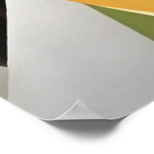 Drei Kaninchen und eine Löwengeometrie Abstrakte K Poster (Ecke)