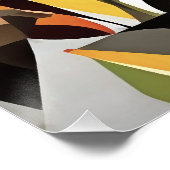 Drei Kaninchen und eine Löwengeometrie Abstrakte K Poster (Ecke)