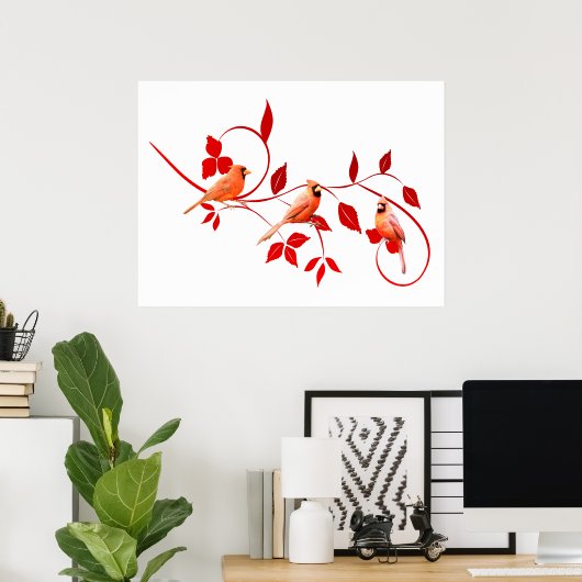 Drei-Kardinal-Poster Poster (Heimbüro)