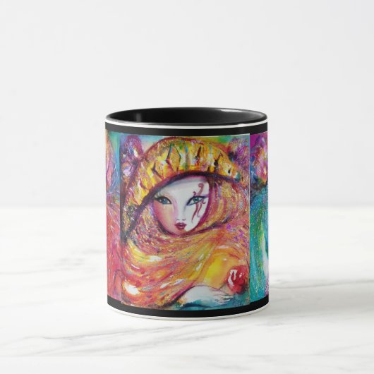 DREI KARNIVAL MASKS Venezianische Maskierung Tasse (Zentrum)