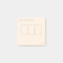 Drei-Karten-Tarot-Spread (kleines, einfaches Gold) Post-it Klebezettel