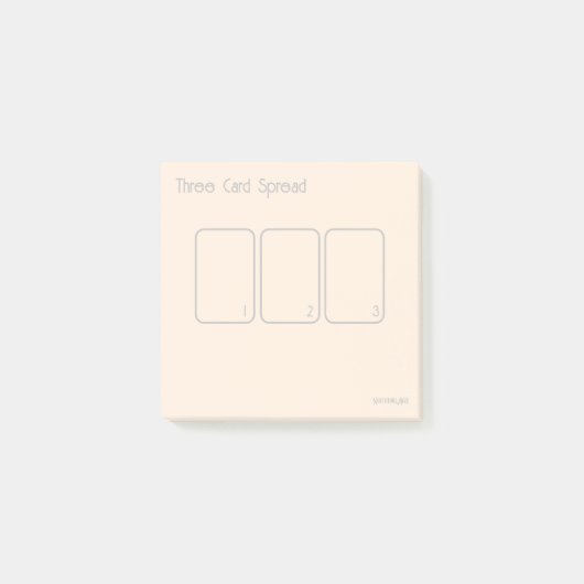 Drei-Karten-Tarot-Spread (kleines, einfaches Gold) Post-it Klebezettel (Vorderseite)