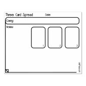 Drei-Karten-Tarot-Verteilung Oracle Journal-Dokume Gummistempel (Prägung)