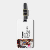 Drei Karusselle Pferde schließen Gepäckmarke Gepäckanhänger (Vorderseite vertikal)