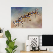 Drei Karussellpferde, schöne Kunst Poster (Heimbüro)