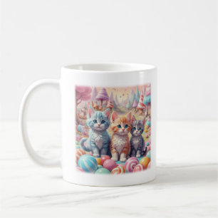 Drei Kätzchen im Candy Land T - Shirt Kaffeetasse